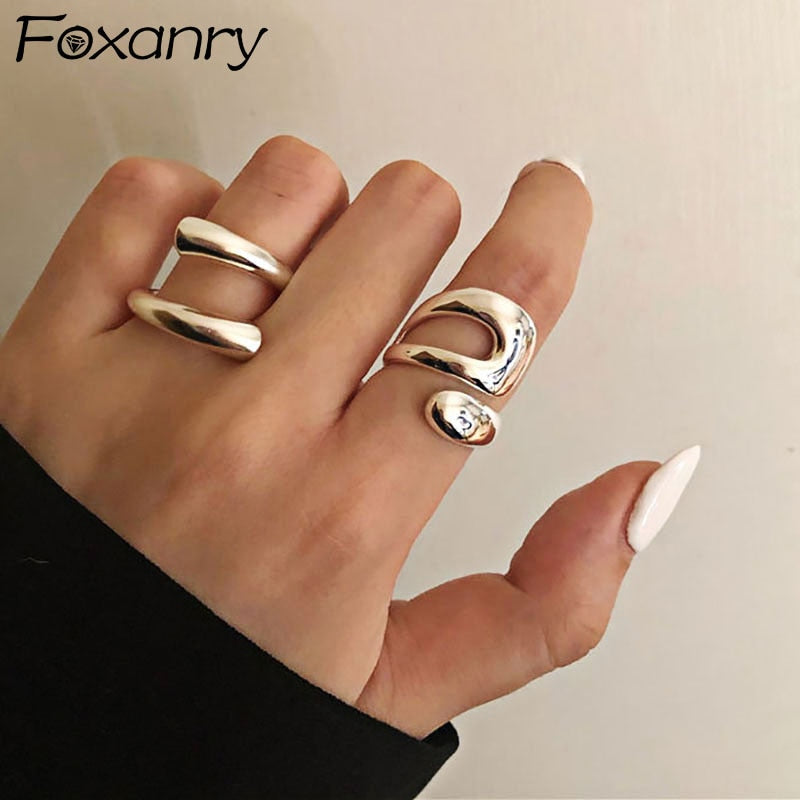 Foxanry Sterling Silver Rings for Women